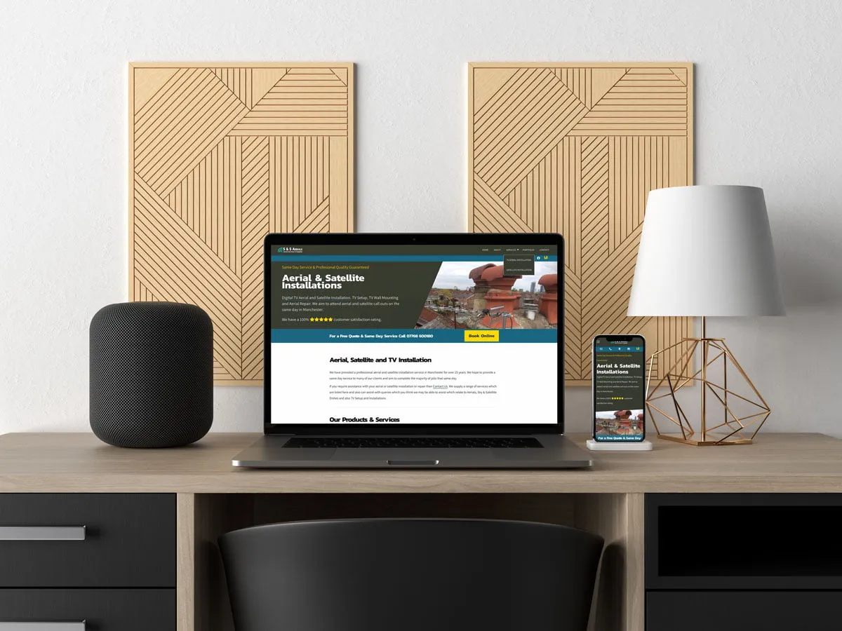 S&S Aerials | Website Design