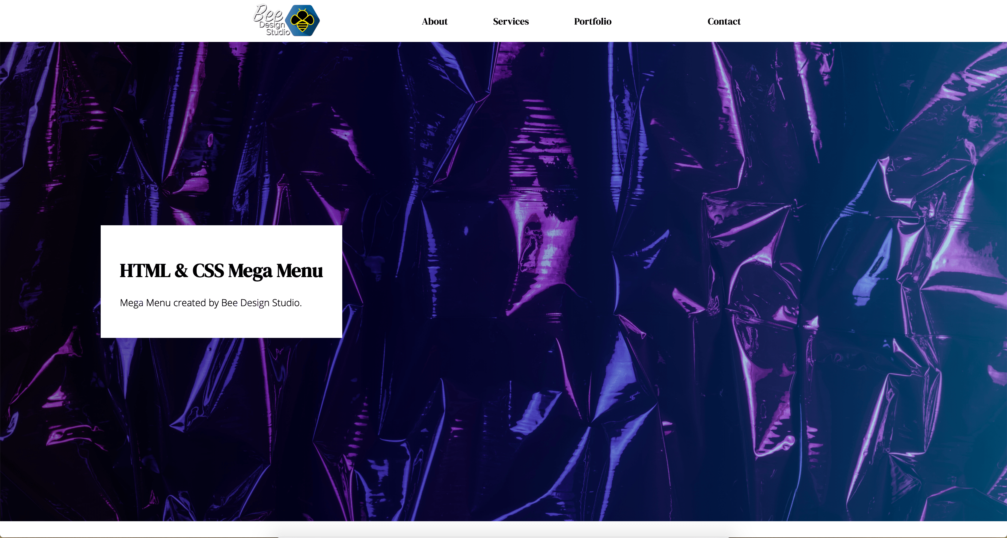 HTML &#038; CSS Mega Menu
